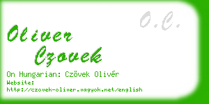 oliver czovek business card